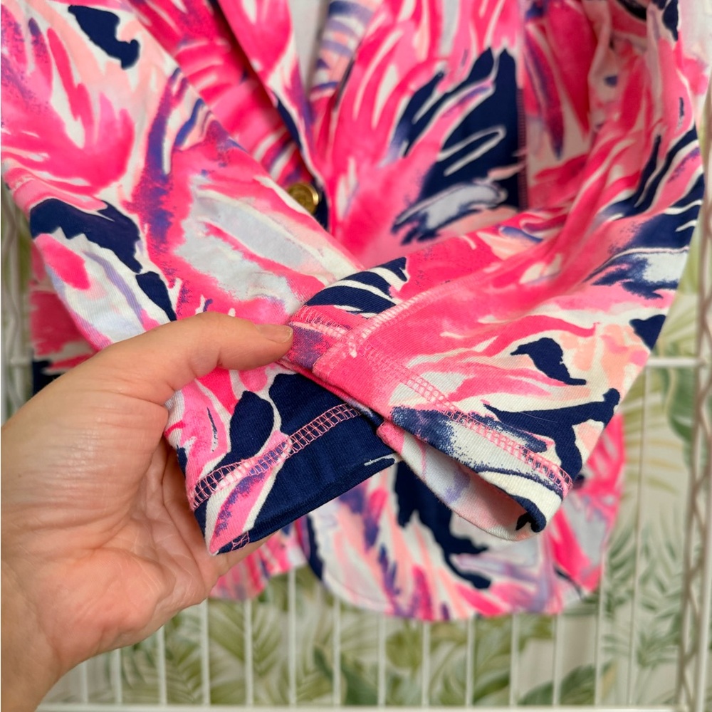 Lilly Pulitzer Women's Mindy Shawl Collar Blazer in Paradise Point - Picture 5 of 6